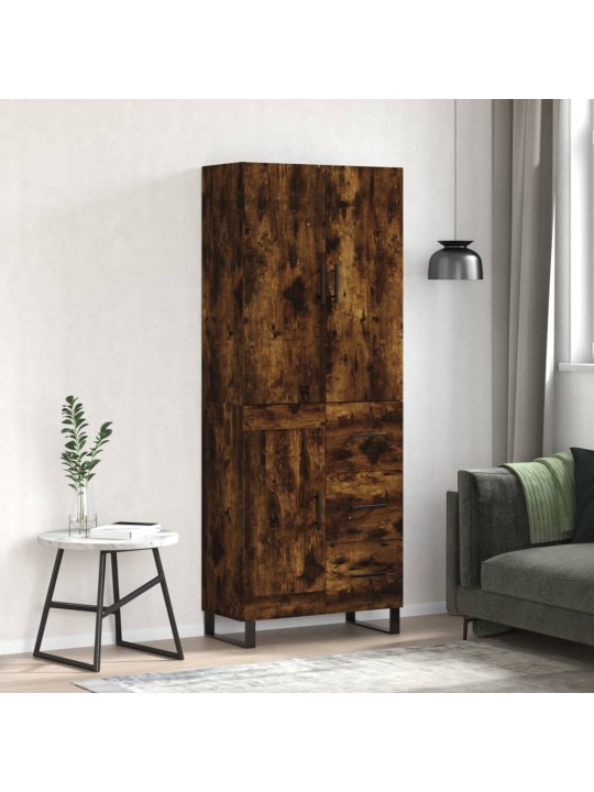 Augstais skapis, ozolkoka, 69,5x34x180 cm, inženierijas koks