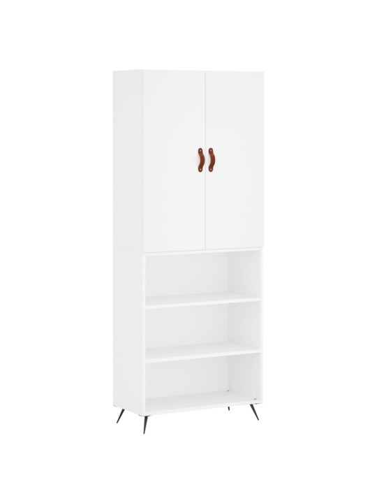 Augstais skapis, balts, 69,5x34x180 cm, inženierijas koks