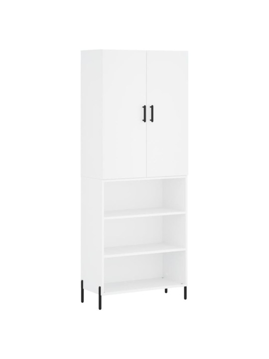 Augstais skapis, balts, 69,5x34x180 cm, inženierijas koks