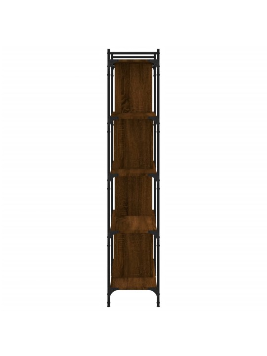 Grāmatu plaukts, 5 līmeņi, brūns, 76x32x158 cm, koks