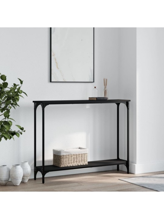 Konsoles galdiņš, melns, 100x22,5x75 cm, inženierijas koks