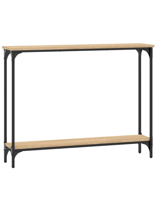 Konsoles galdiņš, koka krāsa, 100x22,5x75 cm, inženierijas koks