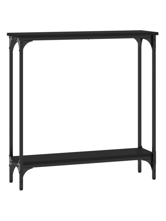 Konsoles galdiņš, melns, 75x22,5x75 cm, inženierijas koks