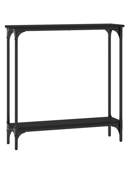 Konsoles galdiņš, melns, 75x22,5x75 cm, inženierijas koks