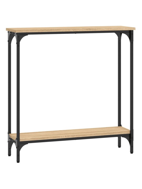 Konsoles galdiņš, koka krāsa, 75x22,5x75 cm, inženierijas koks