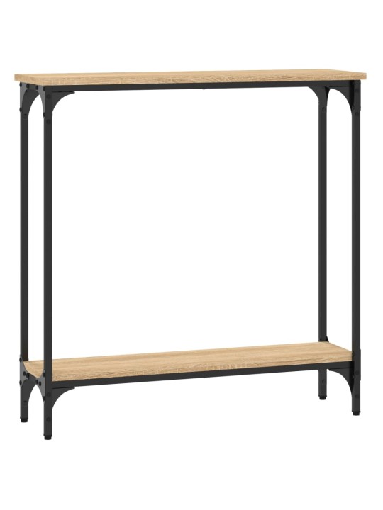 Konsoles galdiņš, koka krāsa, 75x22,5x75 cm, inženierijas koks