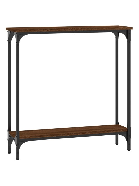 Konsoles galdiņš, brūna koka, 75x22,5x75 cm, inženierijas koks