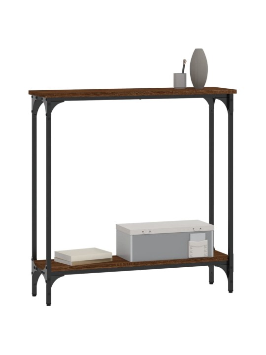 Konsoles galdiņš, brūna koka, 75x22,5x75 cm, inženierijas koks