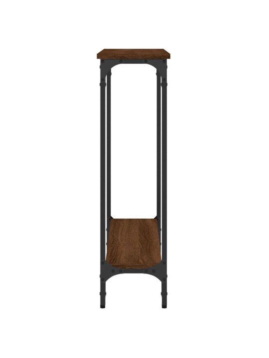 Konsoles galdiņš, brūna koka, 75x22,5x75 cm, inženierijas koks