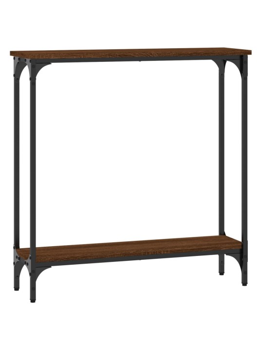 Konsoles galdiņš, brūna koka, 75x22,5x75 cm, inženierijas koks