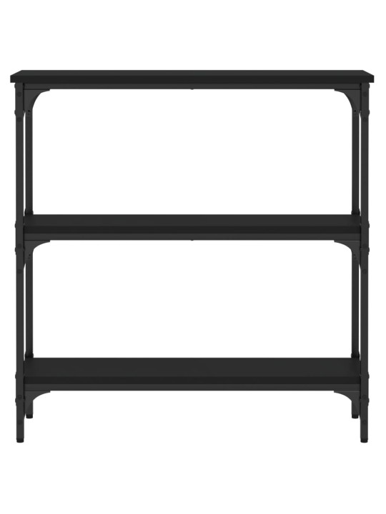 Konsoles galdiņš, melns, 75x22,5x75 cm, inženierijas koks