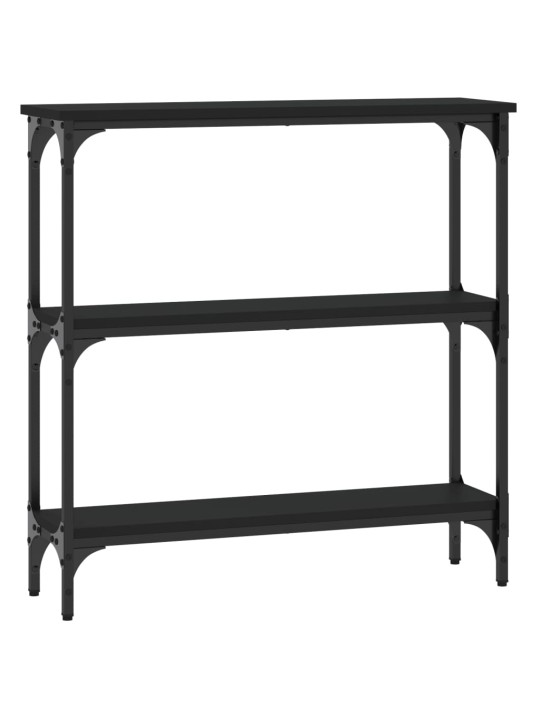 Konsoles galdiņš, melns, 75x22,5x75 cm, inženierijas koks