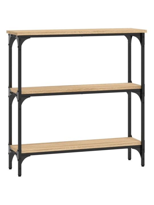 Konsoles galdiņš, koka krāsa, 75x22,5x75 cm, inženierijas koks