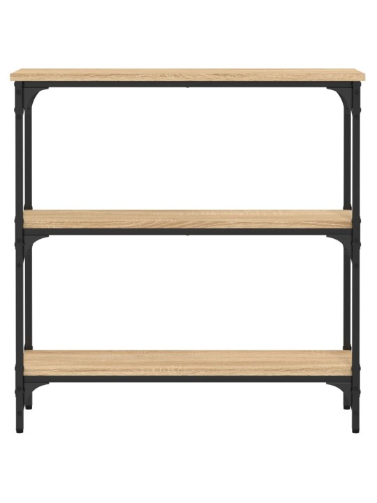 Konsoles galdiņš, koka krāsa, 75x22,5x75 cm, inženierijas koks