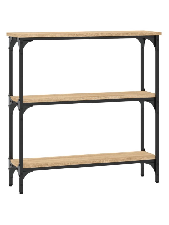 Konsoles galdiņš, koka krāsa, 75x22,5x75 cm, inženierijas koks
