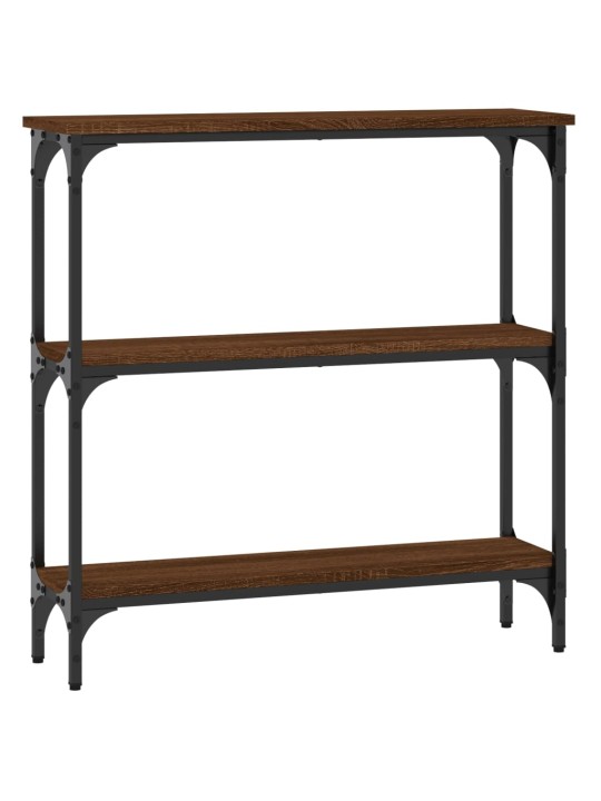 Konsoles galdiņš, brūna koka, 75x22,5x75 cm, inženierijas koks