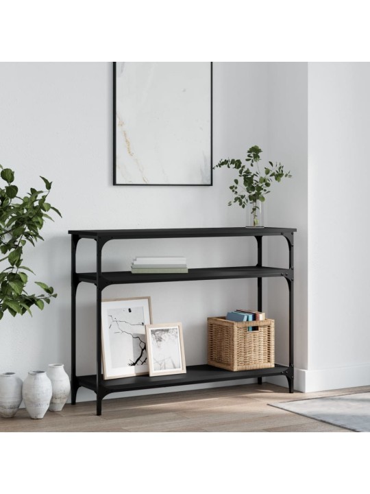 Konsoles galdiņš, melns, 100x29x75 cm, inženierijas koks