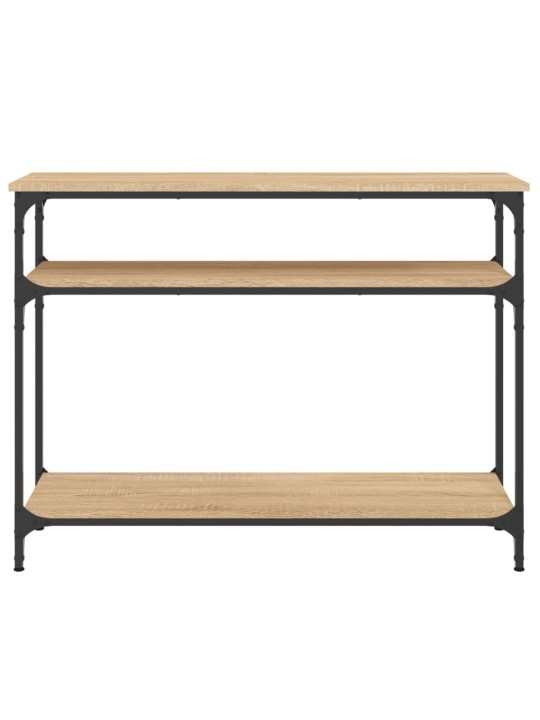 Konsoles galdiņš, koka krāsa, 100x29x75 cm, inženierijas koks