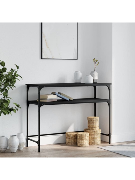 Konsoles galdiņš, melns, 100x35,5x75 cm, inženierijas koks