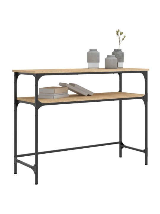 Konsoles galdiņš, koka krāsa, 100x35,5x75 cm, inženierijas koks