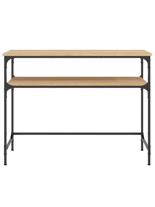 Konsoles galdiņš, koka krāsa, 100x35,5x75 cm, inženierijas koks
