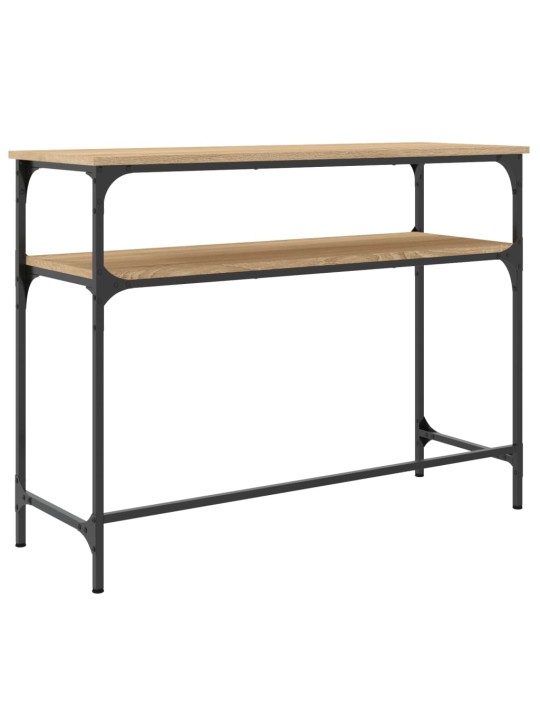 Konsoles galdiņš, koka krāsa, 100x35,5x75 cm, inženierijas koks