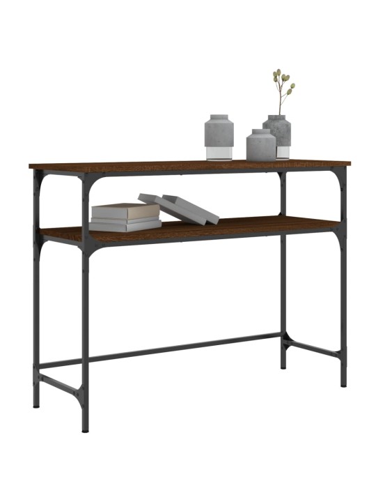 Konsoles galdiņš, brūna koka, 100x35,5x75 cm, inženierijas koks