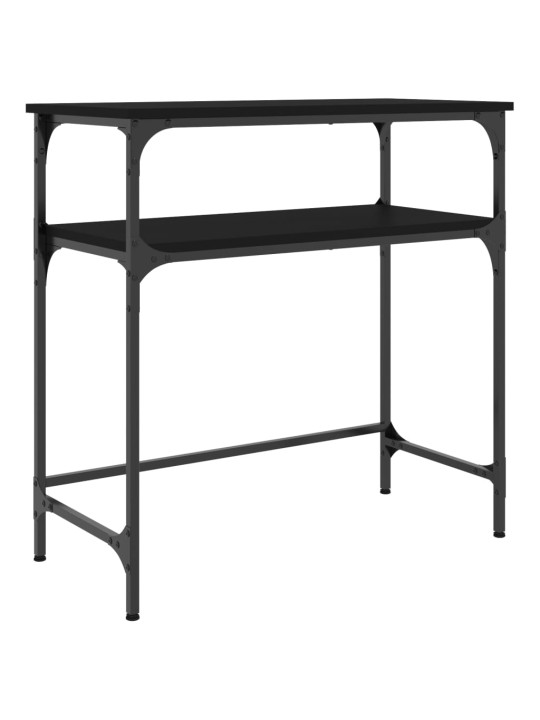 Konsoles galdiņš, melns, 75x35,5x75 cm, inženierijas koks