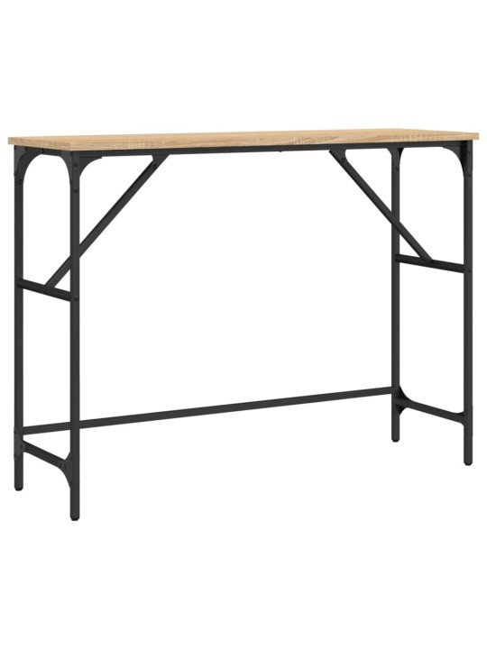 Konsoles galdiņš, koka krāsa, 100x32x75 cm, inženierijas koks