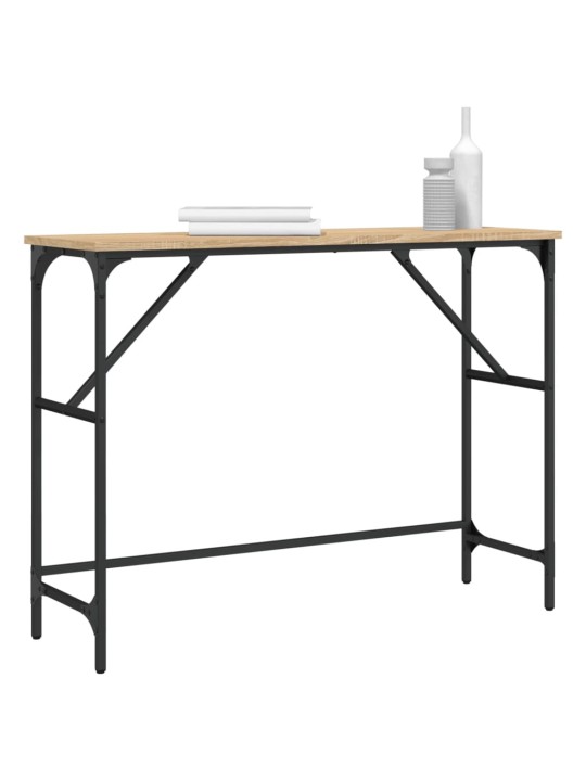 Konsoles galdiņš, koka krāsa, 100x32x75 cm, inženierijas koks