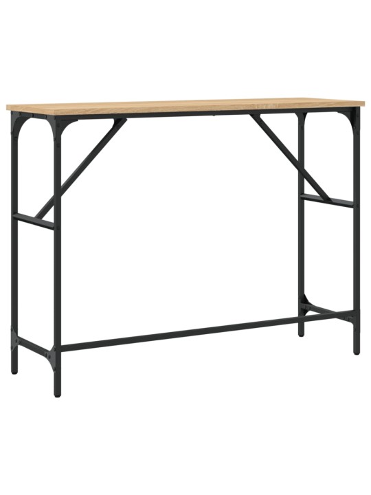 Konsoles galdiņš, koka krāsa, 100x32x75 cm, inženierijas koks