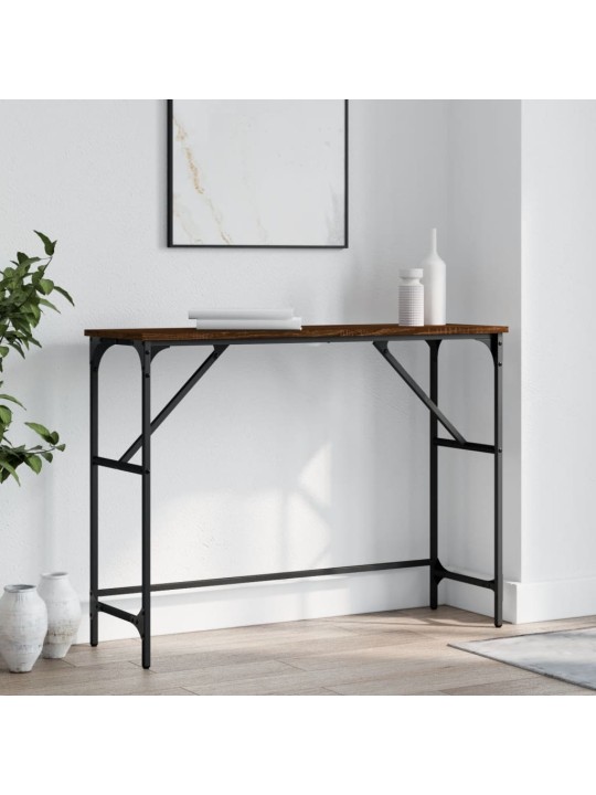 Konsoles galdiņš, brūns, 100x32x75 cm, inženierijas koks
