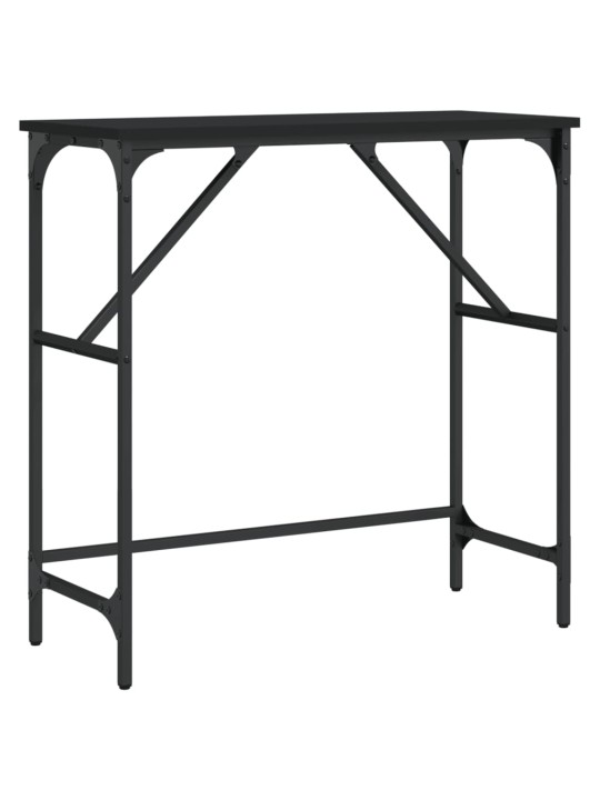 Konsoles galdiņš, melns, 75x32x75 cm, inženierijas koks