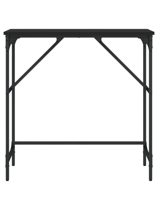 Konsoles galdiņš, melns, 75x32x75 cm, inženierijas koks