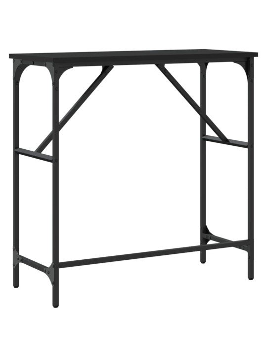 Konsoles galdiņš, melns, 75x32x75 cm, inženierijas koks