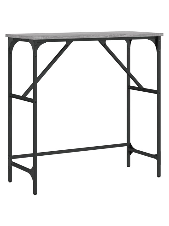 Konsoles galdiņš, pelēcīgs, 75x32x75 cm, inženierijas koks