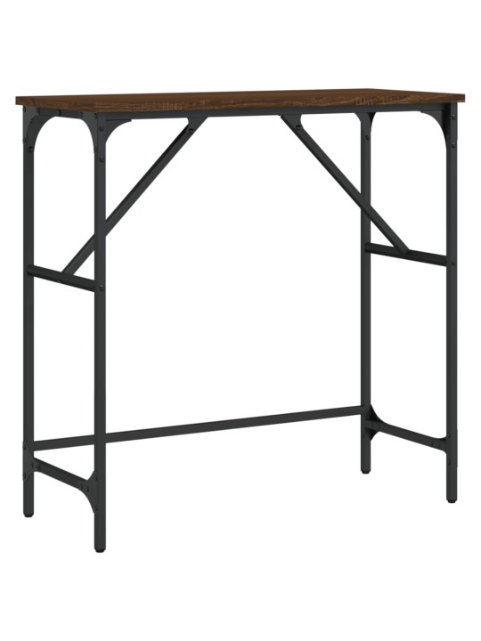 Konsoles galdiņš, brūna koka, 75x32x75 cm, inženierijas koks
