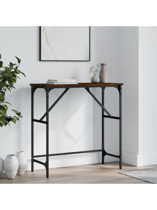 Konsoles galdiņš, brūna koka, 75x32x75 cm, inženierijas koks