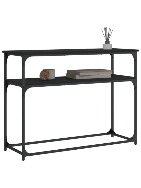 Konsoles galdiņš, melns, 100x35,5x75 cm, inženierijas koks