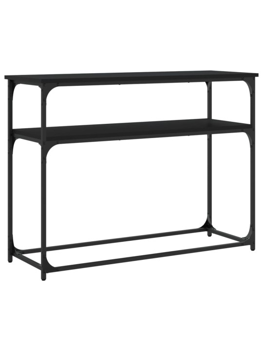 Konsoles galdiņš, melns, 100x35,5x75 cm, inženierijas koks