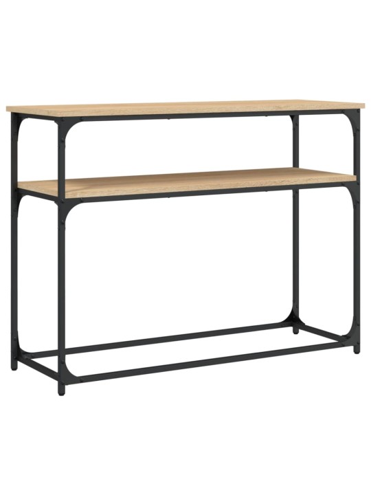 Konsoles galdiņš, koka krāsa, 100x35,5x75 cm, inženierijas koks