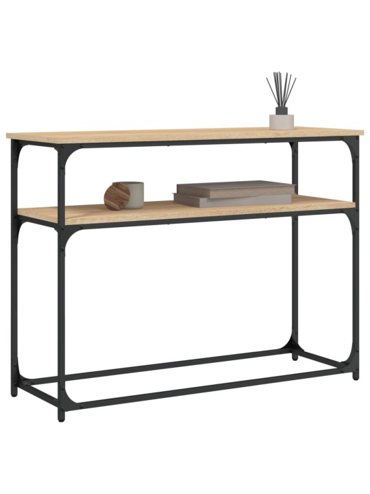 Konsoles galdiņš, koka krāsa, 100x35,5x75 cm, inženierijas koks