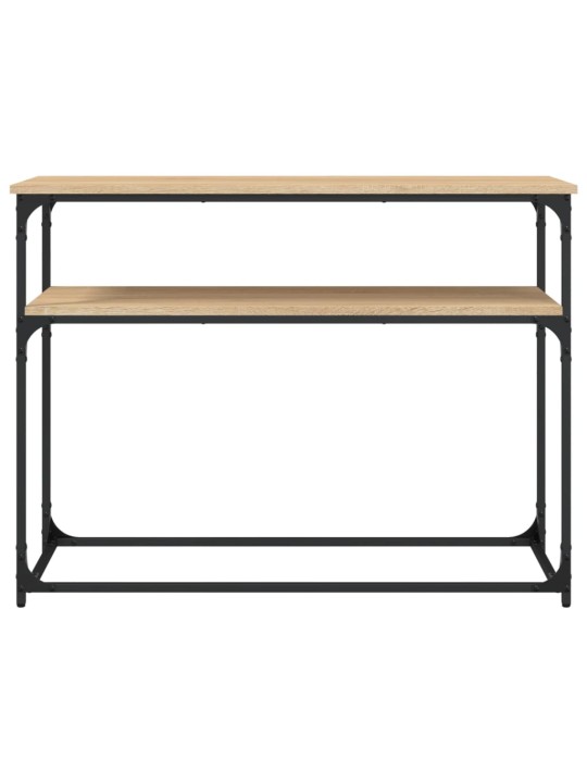 Konsoles galdiņš, koka krāsa, 100x35,5x75 cm, inženierijas koks