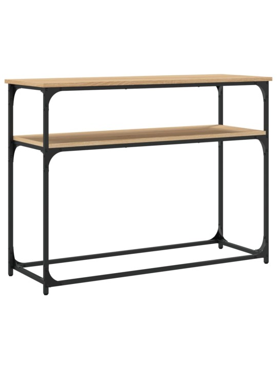 Konsoles galdiņš, koka krāsa, 100x35,5x75 cm, inženierijas koks