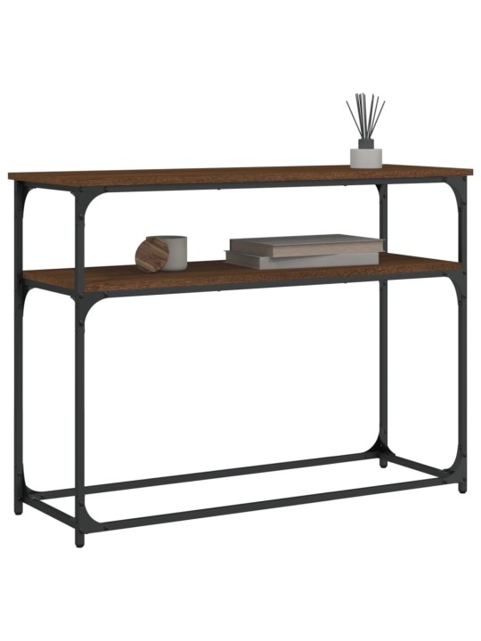 Konsoles galdiņš, brūna koka, 100x35,5x75 cm, inženierijas koks