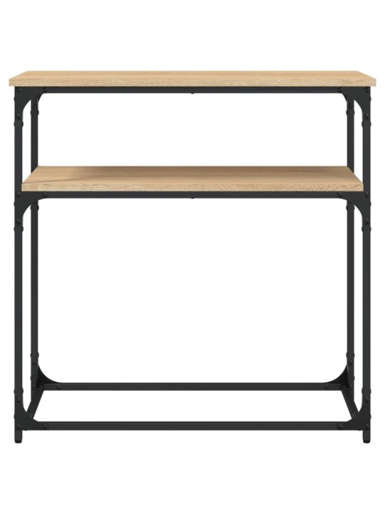 Konsoles galdiņš, koka krāsa, 75x35,5x75 cm, inženierijas koks