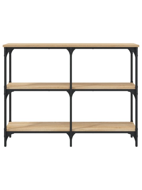 Konsoles galdiņš, koka krāsa, 100x29x75 cm, inženierijas koks