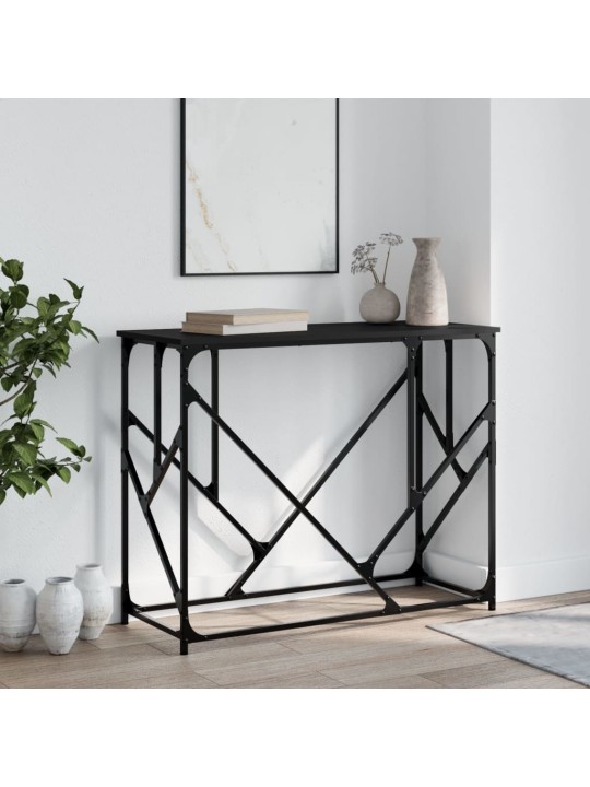 Konsoles galdiņš, melns, 100x40x80 cm, inženierijas koks