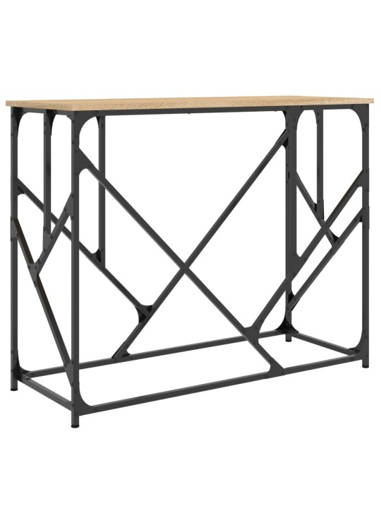Konsoles galdiņš, koka krāsa, 100x40x80 cm, inženierijas koks