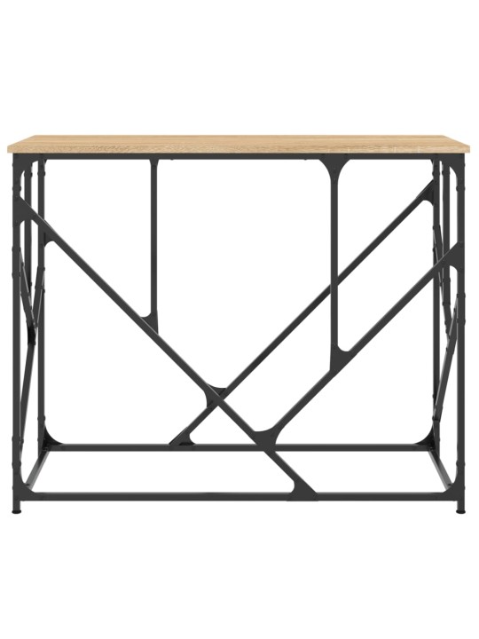 Konsoles galdiņš, koka krāsa, 100x40x80 cm, inženierijas koks